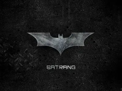 Batrang batman dark design fun icon knight logo typography