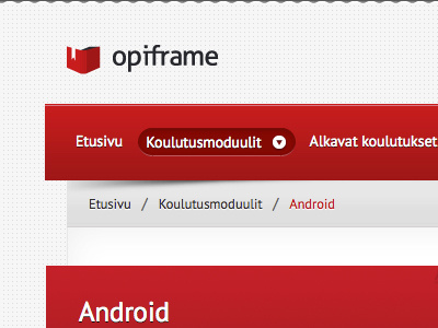 Opiframe Web bread crumb home site internet navigation web