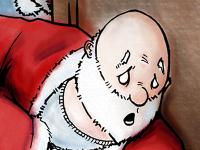 Holiday Card Sneak Peek digital meh santa watercolor