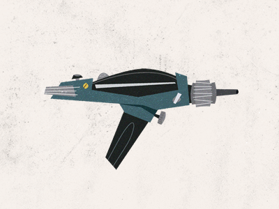 Epic Armory: Weapon 05 blue epicarmory epicweaponry illustration kirk phaser retro star trek