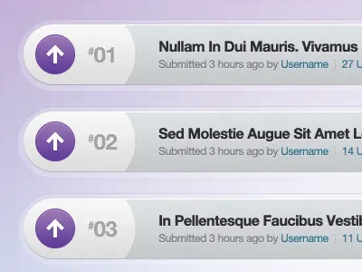 Article Listing arrow button gradient purple vote