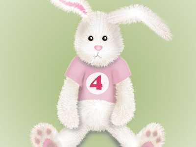 Bunnyfuzzweb baby bunny illustration print design