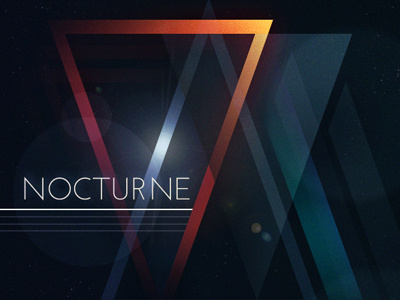 Nocturne 31daysofdesign blue glow orange triangle