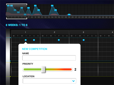 Periodisation planner dark sport ui web app