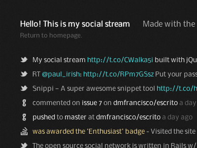 Social stream social stream