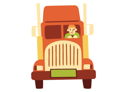 Truck Driver driver illustration man spot truck vector vehicle