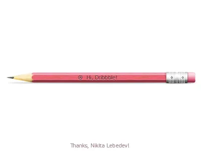 Pencil artvento debut dribbble pencil thanks