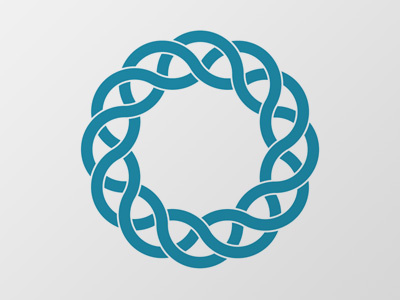 Plaited circle circle logo mark pattern