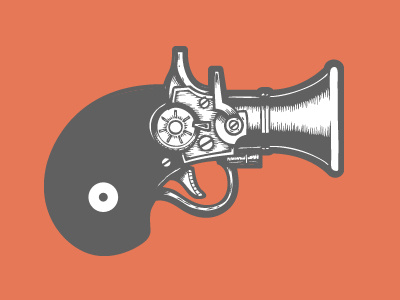 Pocket Blunderbuss gun illustration lock load pistol