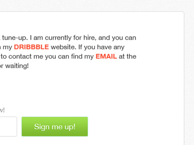 Coming Soon Page button coming soon green grey helvetica neue type ui white