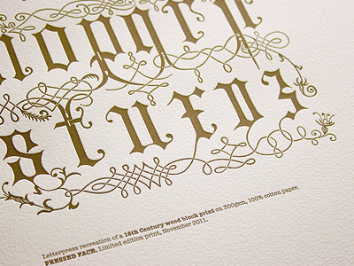 Pressed Face Letterpress Print cotton paper fount hand drawn letterpress limited edition prints type typeface typography