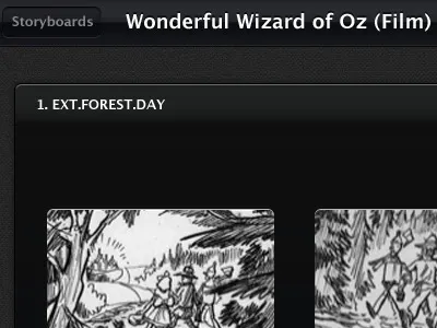Celtx Shots app celtx ipad ui