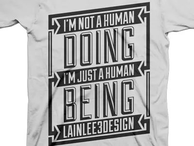 Human Doing clean design minimalist simple