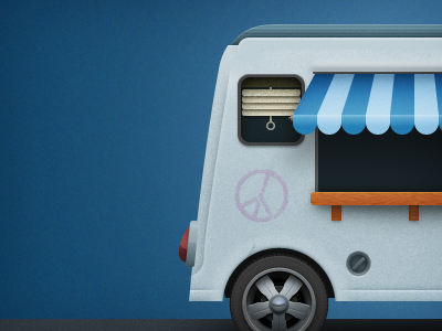 Van WIP 02 icecream illustration van