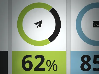 Stats Circles blue graph green icon infographic minimal numbers web web design website