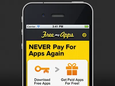 FreeMyApps UI Design Concept iphone mobile ps comp. ui web app
