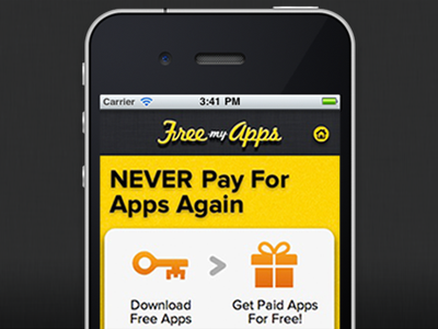 FreeMyApps UI Design Concept iphone mobile ps comp. ui web app