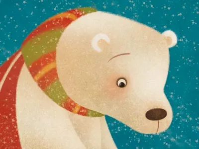 Christmas bear christmas gaia bordicchia polar bear scarf snow winter