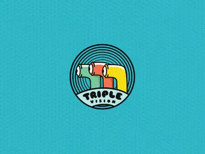 Triple Vision 13mu eye logo radar submarine vision waves