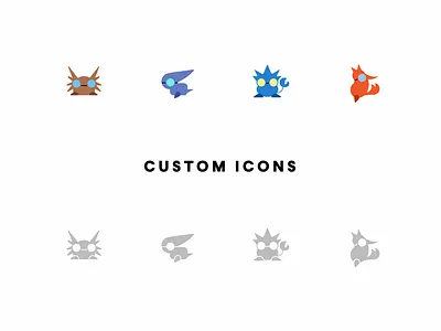 Custom icons design icon illustration layout layout design ui vector