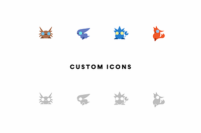 Custom icons design icon illustration layout layout design ui vector