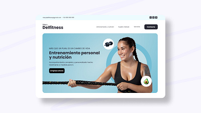 Landing page: personal trainer and nutrition figma landing page ui website