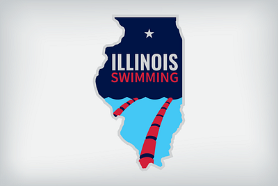 Illinois Swimming Secondary Logo athletics branding chicago design excercise identity illinois illustration local sports committee logo olympics sports sports committee swimming team sports water youth sports