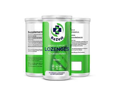 LOZENGES Oxaloacetate 3d mockup capsules dietary supplement label lozenges medical medicine oxaloacetate pharmacy vegan