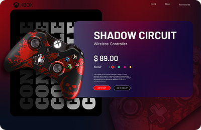 XBOX Controller- UI Design Idea branding design figma graphic design illustration logo ui web designing xbox