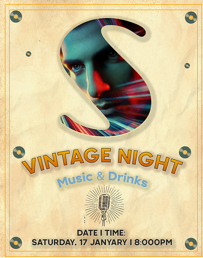 Vintage Music Poster's Design typographic poster design