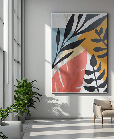 Abstract Botanical Boho-Art, large-scale art for wall decors bohemian wall art bohemian wall art decor bohemian wall art poster boho wall art boho wall art decor boho wall art poster commercial use quality icondaddy wall art decor