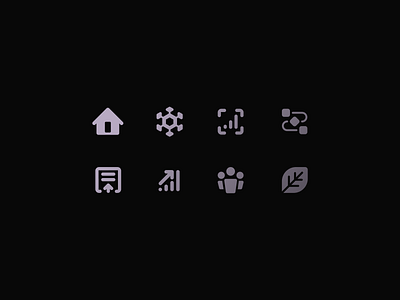 Product design - icons set branding iconography icons identity logo mark negative space symbol