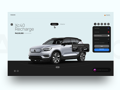 Auto Ipad app app blue ipaddesign mobility ui ux volvo