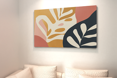 Abstract wall-art with shapes in the style of Henri Matisse and natural light. bohemian style wall art decor bohemian style wall art poster boho style wall art decor boho style wall art poster oil painting