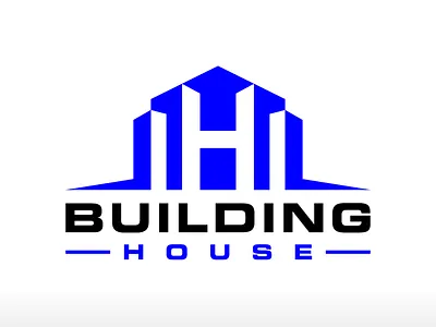 Letter h house logo building logo real estate construction logo architecture
