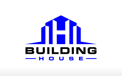 Letter h house logo building logo real estate construction logo architecture