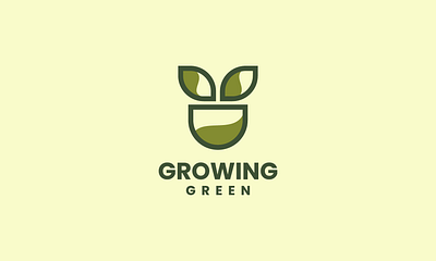 Growing Green branding green logo icon identity logo logo design minimal logo minimalist logo mosern logo tree logo