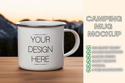 Camping Mug Mockup PSD Enamel Mug Mockup camping cup mockup camping mug mock up enamel cup mockup metal enamel mug mockup metal mug mockup mug mock up photopea mug mockup photoshop mug mockup psd caping mug mockup psd mug mockup psd smart object white camping mug white mug template