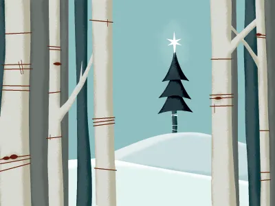 Christmas Trees aspen blue christmas green snow star trees