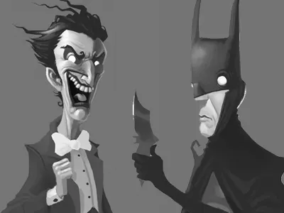 Batman Black and White batman comic books comics dark knight dc joker