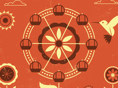 Ferris Wheel Flower derp a derp a derp a illustration texture vector