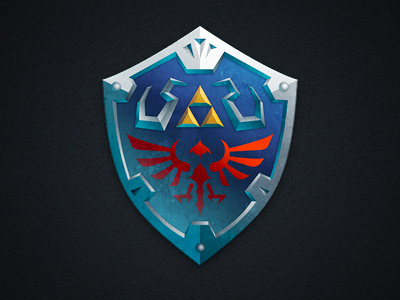 Hylian Shield hylian hyrule legend of zelda link metal shield triforce zelda