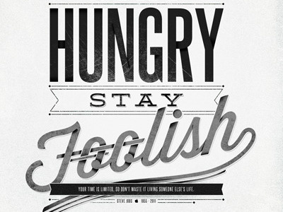 Stay Foolish Final texture typography