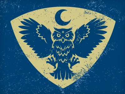 Night Owl Society brand character icon illustration logo vector vonster