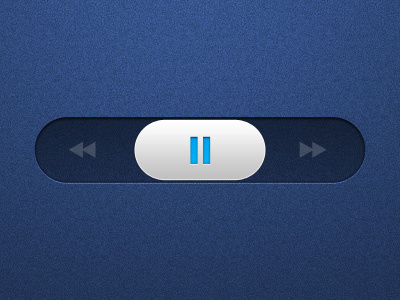 Player controls blue button iphone player ui