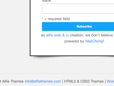 Alfie Themes | Themes ready to go. clean css design development html5 landing page