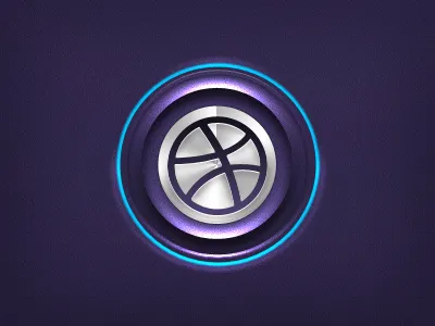 Dribbble Portfolio Icon black blue button design dribbble icon icons portfolio purple white