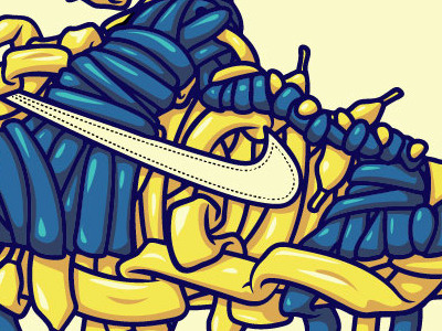 Nike Laces Illustration dunk illustration laces nike shoe vector