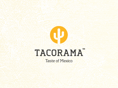 Tacorama artvento cactus food logo maxican mexico minimal minimalistic sun taco tacorama