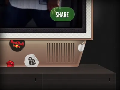 TV design stickers tv ui